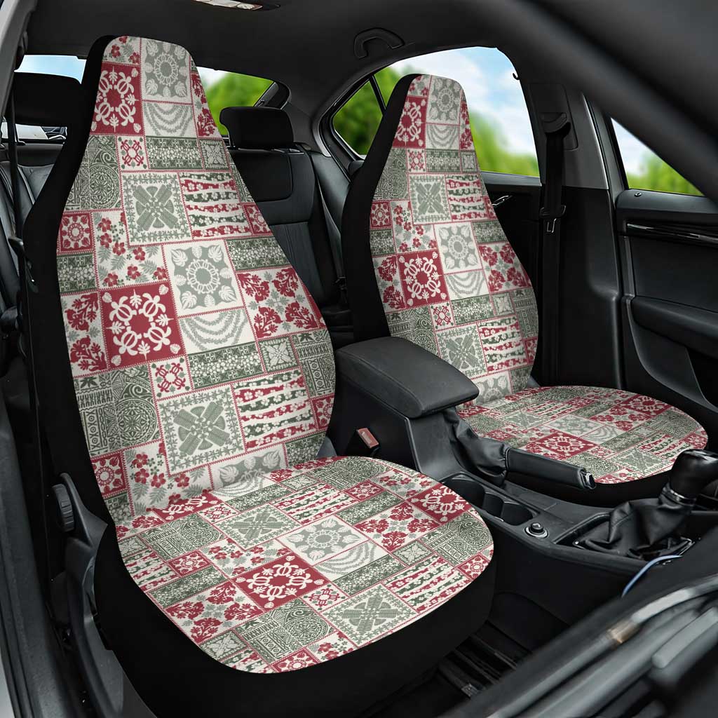Mele Kalikimaka Hawaii Christmas Car Seat Cover Aloha Spirit with Hawaiian Quilt Pattern - Polynesian Pride