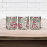 Mele Kalikimaka Hawaii Christmas Ceramic Mug Aloha Spirit with Hawaiian Quilt Pattern - Polynesian Pride