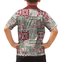 Mele Kalikimaka Hawaii Christmas Family Matching Short Sleeve Bodycon Dress and Hawaiian Shirt Aloha Spirit with Hawaiian Quilt Pattern LT9 - Polynesian Pride