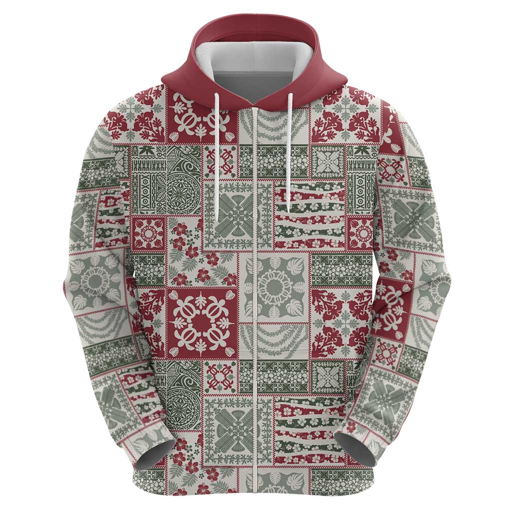 Mele Kalikimaka Hawaii Christmas Hoodie Aloha Spirit with Hawaiian Quilt Pattern - Polynesian Pride