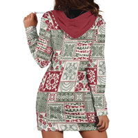 Mele Kalikimaka Hawaii Christmas Hoodie Dress Aloha Spirit with Hawaiian Quilt Pattern - Polynesian Pride