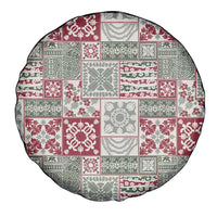 Mele Kalikimaka Hawaii Christmas Spare Tire Cover Aloha Spirit with Hawaiian Quilt Pattern - Polynesian Pride