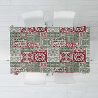 Mele Kalikimaka Hawaii Christmas Tablecloth Aloha Spirit with Hawaiian Quilt Pattern - Polynesian Pride