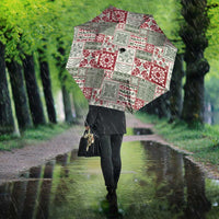 Mele Kalikimaka Hawaii Christmas Umbrella Aloha Spirit with Hawaiian Quilt Pattern - Polynesian Pride