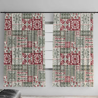 Mele Kalikimaka Hawaii Christmas Window Curtain Aloha Spirit with Hawaiian Quilt Pattern - Polynesian Pride