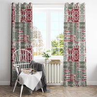 Mele Kalikimaka Hawaii Christmas Window Curtain Aloha Spirit with Hawaiian Quilt Pattern - Polynesian Pride