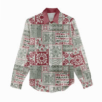 Mele Kalikimaka Hawaii Christmas Women Casual Shirt Aloha Spirit with Hawaiian Quilt Pattern - Polynesian Pride