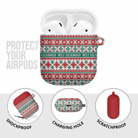 Mele Kalikimaka Hawaii Christmas AirPods Case Hawaiian Quilt Pattern Style - Polynesian Pride