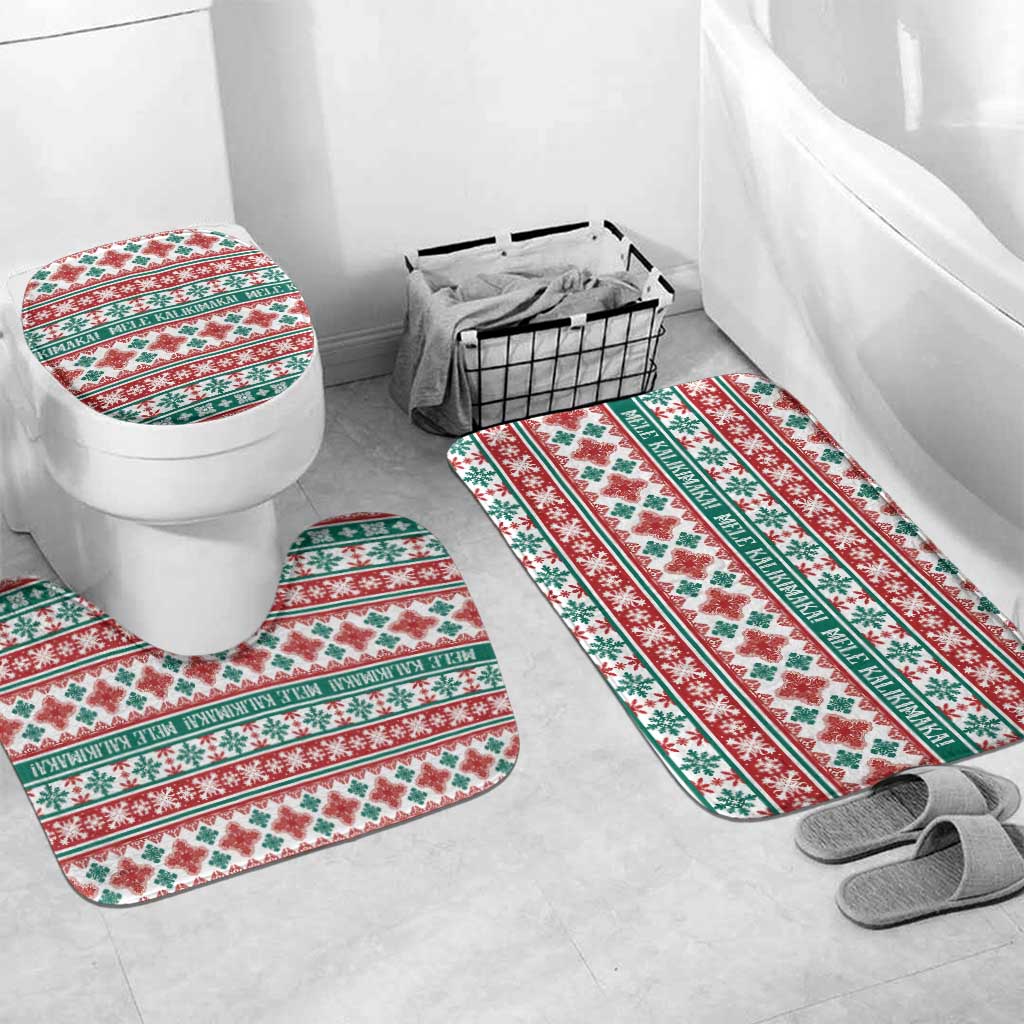 Mele Kalikimaka Hawaii Christmas Bathroom Set Hawaiian Quilt Pattern Style - Polynesian Pride
