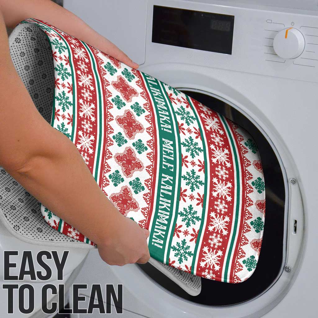 Mele Kalikimaka Hawaii Christmas Bathroom Set Hawaiian Quilt Pattern Style - Polynesian Pride