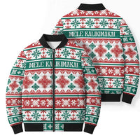 Mele Kalikimaka Hawaii Christmas Bomber Puffer Jacket Hawaiian Quilt Pattern Style - Polynesian Pride