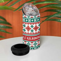 Mele Kalikimaka Hawaii Christmas 4 in 1 Can Cooler Tumbler Hawaiian Quilt Pattern Style - Polynesian Pride