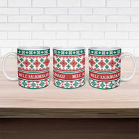 Mele Kalikimaka Hawaii Christmas Ceramic Mug Hawaiian Quilt Pattern Style - Polynesian Pride