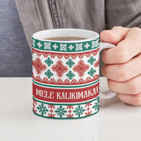 Mele Kalikimaka Hawaii Christmas Ceramic Mug Hawaiian Quilt Pattern Style - Polynesian Pride
