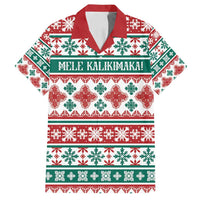 Mele Kalikimaka Hawaii Christmas Family Matching Long Sleeve Bodycon Dress and Hawaiian Shirt Hawaiian Quilt Pattern Style LT9 Dad's Shirt - Short Sleeve Beige - Polynesian Pride