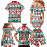 Mele Kalikimaka Hawaii Christmas Family Matching Mermaid Dress and Hawaiian Shirt Hawaiian Quilt Pattern Style LT9 - Polynesian Pride