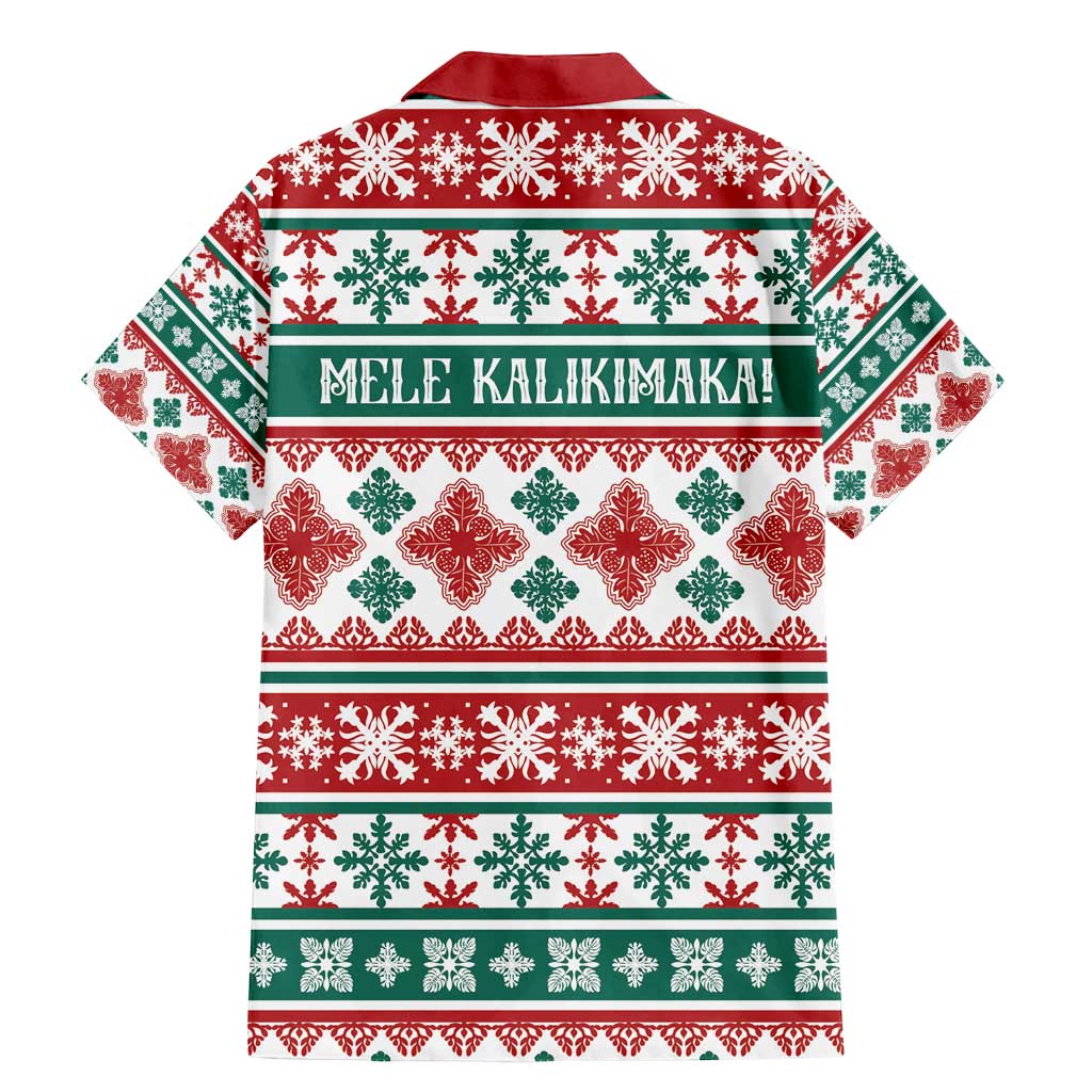 Mele Kalikimaka Hawaii Christmas Family Matching Mermaid Dress and Hawaiian Shirt Hawaiian Quilt Pattern Style LT9 - Polynesian Pride