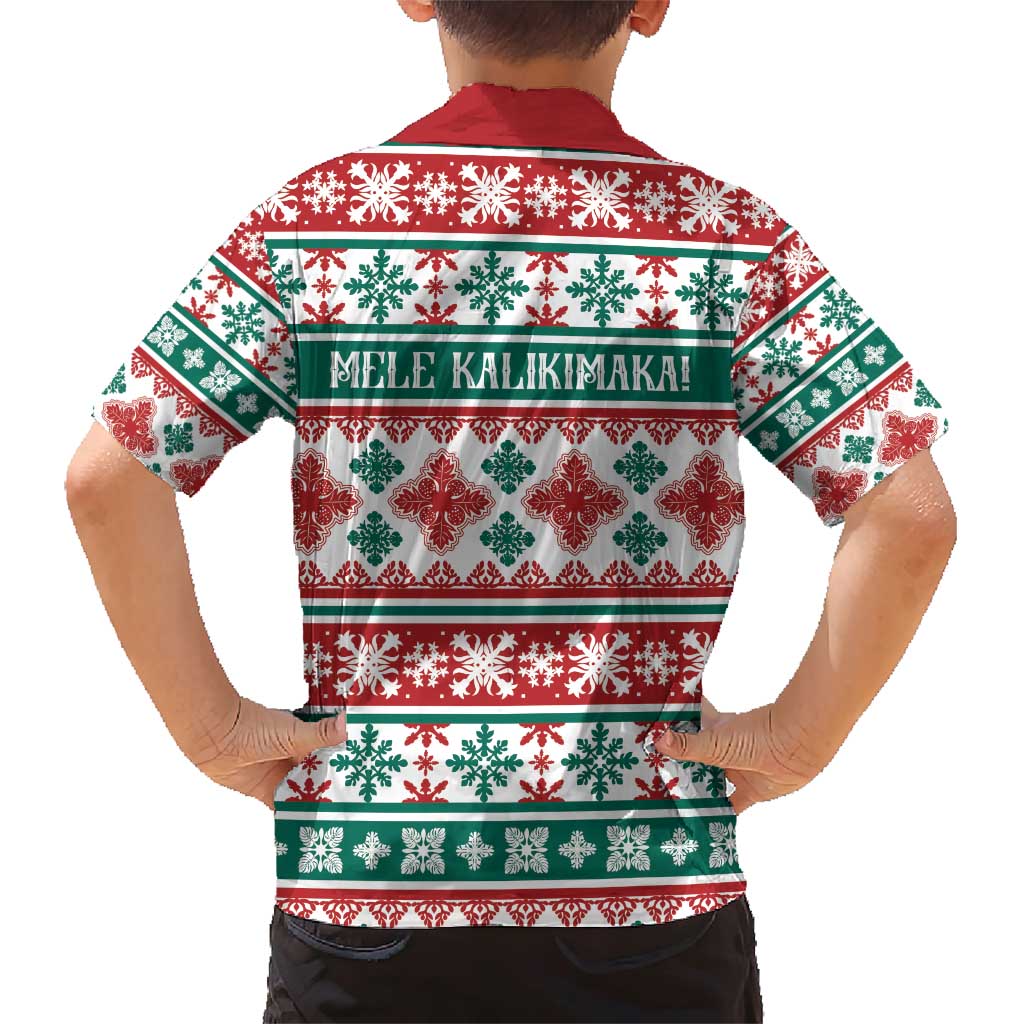 Mele Kalikimaka Hawaii Christmas Family Matching Short Sleeve Bodycon Dress and Hawaiian Shirt Hawaiian Quilt Pattern Style LT9 - Polynesian Pride