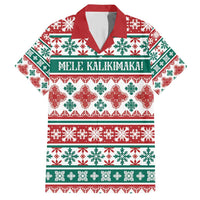 Mele Kalikimaka Hawaii Christmas Family Matching Short Sleeve Bodycon Dress and Hawaiian Shirt Hawaiian Quilt Pattern Style LT9 Dad's Shirt - Short Sleeve Beige - Polynesian Pride