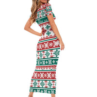Mele Kalikimaka Hawaii Christmas Family Matching Short Sleeve Bodycon Dress and Hawaiian Shirt Hawaiian Quilt Pattern Style LT9 - Polynesian Pride