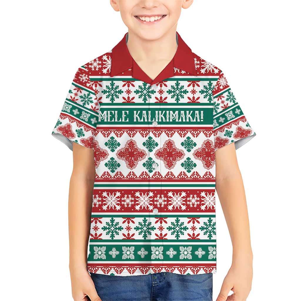 Mele Kalikimaka Hawaii Christmas Family Matching Short Sleeve Bodycon Dress and Hawaiian Shirt Hawaiian Quilt Pattern Style LT9 Son's Shirt Beige - Polynesian Pride