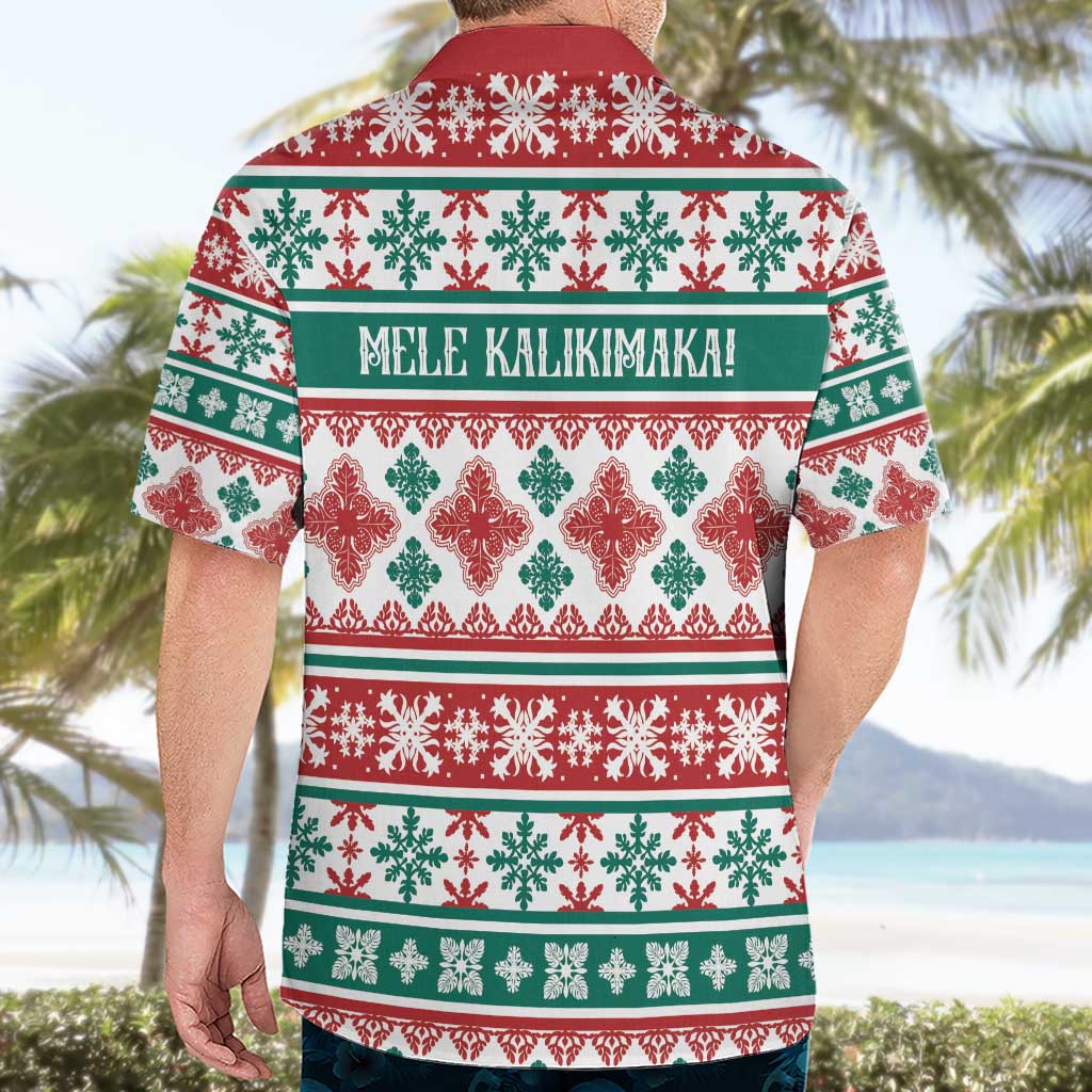 Mele Kalikimaka Hawaii Christmas Hawaiian Shirt Hawaiian Quilt Pattern Style - Polynesian Pride