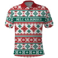 Mele Kalikimaka Hawaii Christmas Polo Shirt Hawaiian Quilt Pattern Style - Polynesian Pride