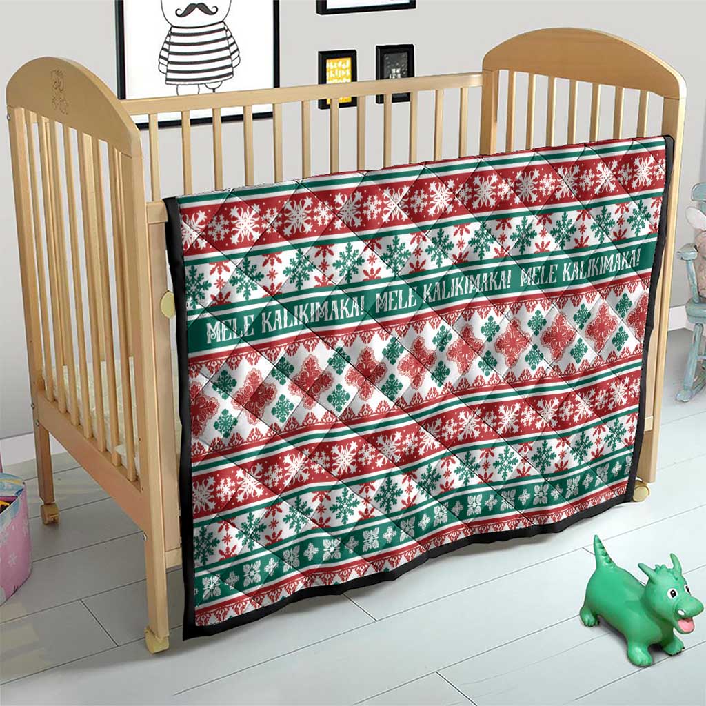 Mele Kalikimaka Hawaii Christmas Quilt Hawaiian Quilt Pattern Style - Polynesian Pride