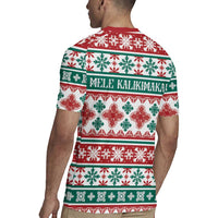 Mele Kalikimaka Hawaii Christmas Rugby Jersey Hawaiian Quilt Pattern Style - Polynesian Pride