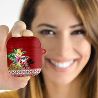 Santa Surf Mele Kalikimaka Personalized AirPods Case Aloha Tropical Christmas Vibes - Polynesian Pride