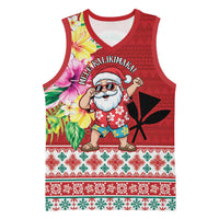 Santa Surf Mele Kalikimaka Personalized Basketball Jersey Aloha Tropical Christmas Vibes - Polynesian Pride
