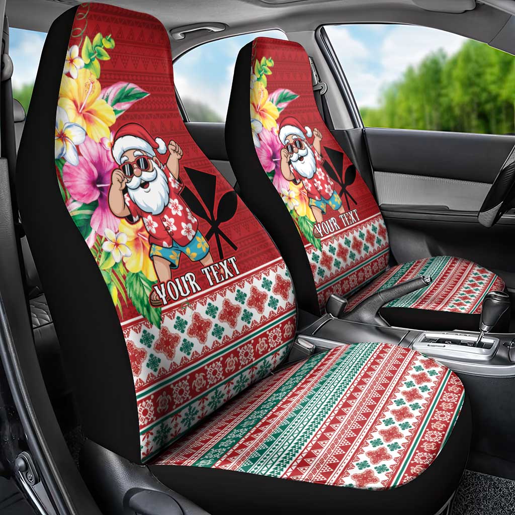 Santa Surf Mele Kalikimaka Personalized Car Seat Cover Aloha Tropical Christmas Vibes LT9 - Polynesian Pride
