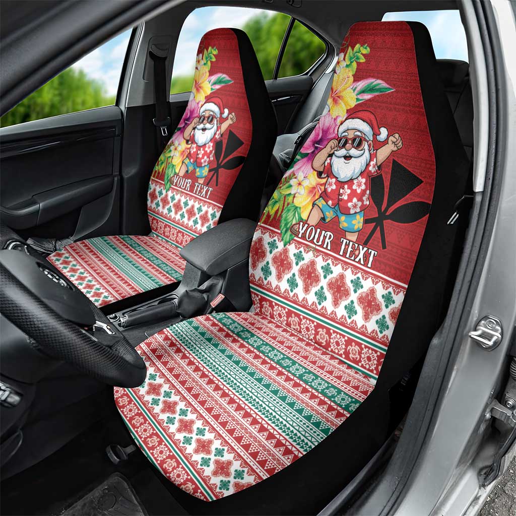 Santa Surf Mele Kalikimaka Personalized Car Seat Cover Aloha Tropical Christmas Vibes LT9 - Polynesian Pride