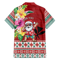 Santa Surf Mele Kalikimaka Personalized Family Matching Puletasi and Hawaiian Shirt Aloha Tropical Christmas Vibes LT9 - Polynesian Pride