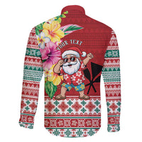 Santa Surf Mele Kalikimaka Personalized Family Matching Summer Maxi Dress and Hawaiian Shirt Aloha Tropical Christmas Vibes - Polynesian Pride