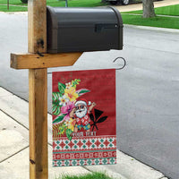 Santa Surf Mele Kalikimaka Personalized Garden Flag Aloha Tropical Christmas Vibes - Polynesian Pride