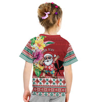 Santa Surf Mele Kalikimaka Personalized Kid T Shirt Aloha Tropical Christmas Vibes - Polynesian Pride
