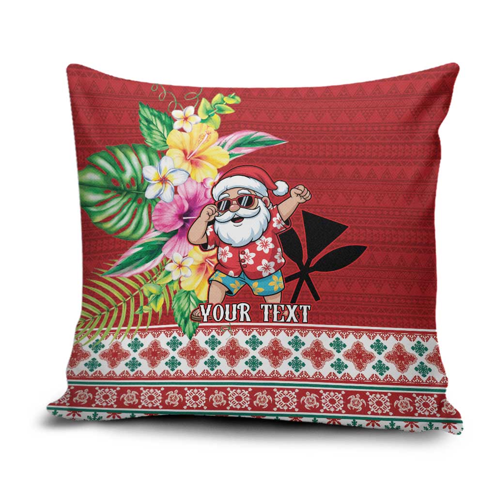 Santa Surf Mele Kalikimaka Personalized Pillow Cover Aloha Tropical Christmas Vibes - Polynesian Pride