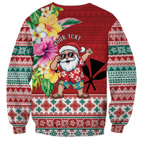 Santa Surf Mele Kalikimaka Personalized Sweatshirt Aloha Tropical Christmas Vibes - Polynesian Pride