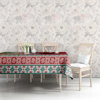 Santa Surf Mele Kalikimaka Personalized Tablecloth Aloha Tropical Christmas Vibes - Polynesian Pride