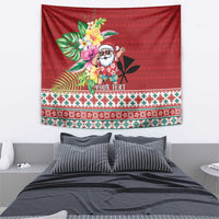 Santa Surf Mele Kalikimaka Personalized Tapestry Aloha Tropical Christmas Vibes - Polynesian Pride