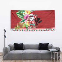 Santa Surf Mele Kalikimaka Personalized Tapestry Aloha Tropical Christmas Vibes - Polynesian Pride