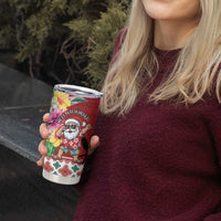 Santa Surf Mele Kalikimaka Personalized Tumbler Cup Aloha Tropical Christmas Vibes - Polynesian Pride