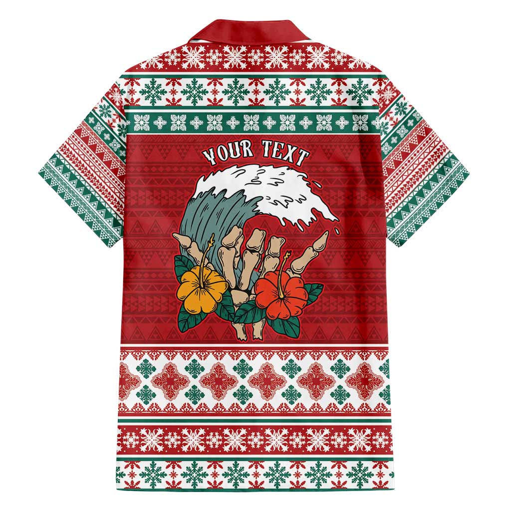 Shaka Sign Skull Mele Kalikimaka Personalized Family Matching Long Sleeve Bodycon Dress and Hawaiian Shirt Hawaiian Quilt Pattern LT9 - Polynesian Pride