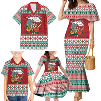 Shaka Sign Skull Mele Kalikimaka Personalized Family Matching Mermaid Dress and Hawaiian Shirt Hawaiian Quilt Pattern LT9 - Polynesian Pride