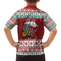 Shaka Sign Skull Mele Kalikimaka Personalized Family Matching Short Sleeve Bodycon Dress and Hawaiian Shirt Hawaiian Quilt Pattern LT9 - Polynesian Pride