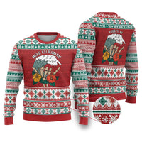 Shaka Sign Skull Mele Kalikimaka Personalized Ugly Christmas Sweater Hawaiian Quilt Pattern - Polynesian Pride