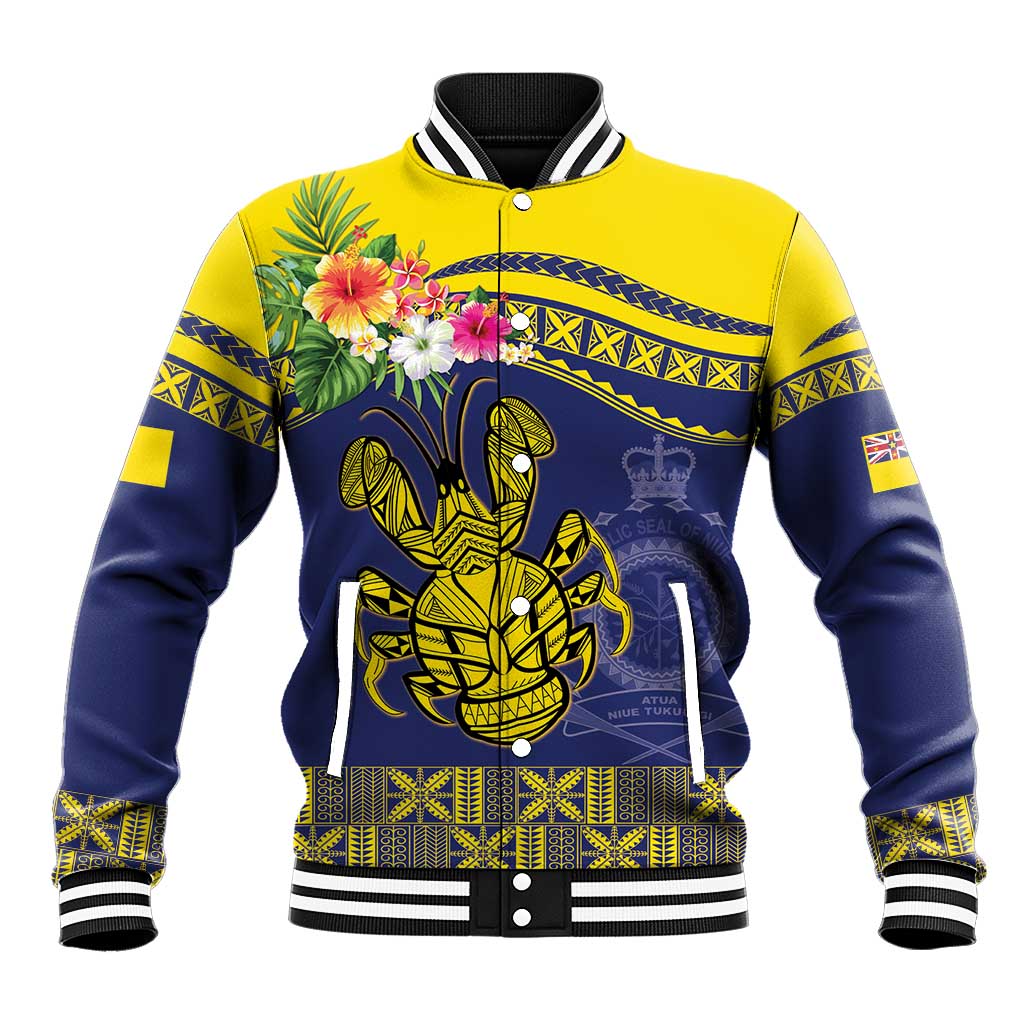 Niue Coconut Crab Baseball Jacket Rock of Polynesia