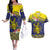 Niue Coconut Crab Couples Matching Off The Shoulder Long Sleeve Dress and Hawaiian Shirt Rock of Polynesia