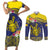 Niue Coconut Crab Couples Matching Short Sleeve Bodycon Dress and Long Sleeve Button Shirt Rock of Polynesia